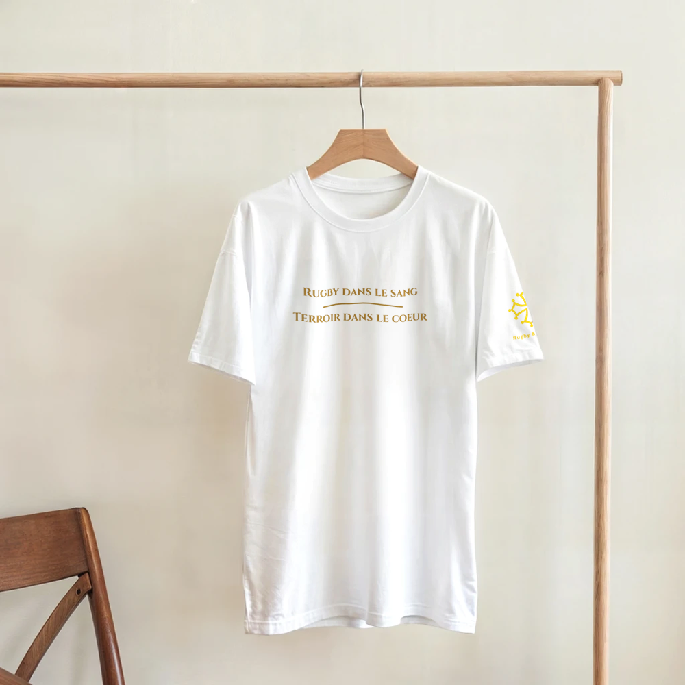 T-shirt Homme – Rugby dans le sang, Terroir dans le cœur