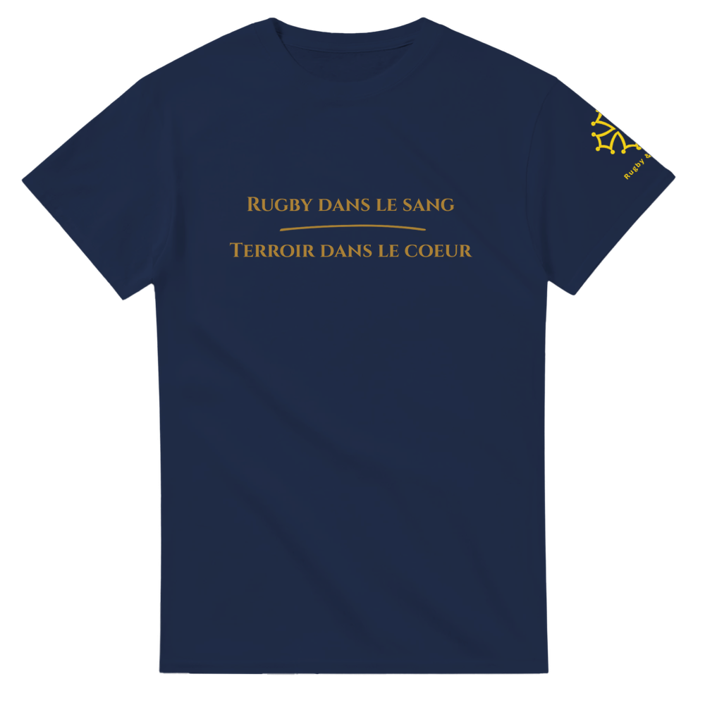T-shirt Homme – Rugby dans le sang, Terroir dans le cœur