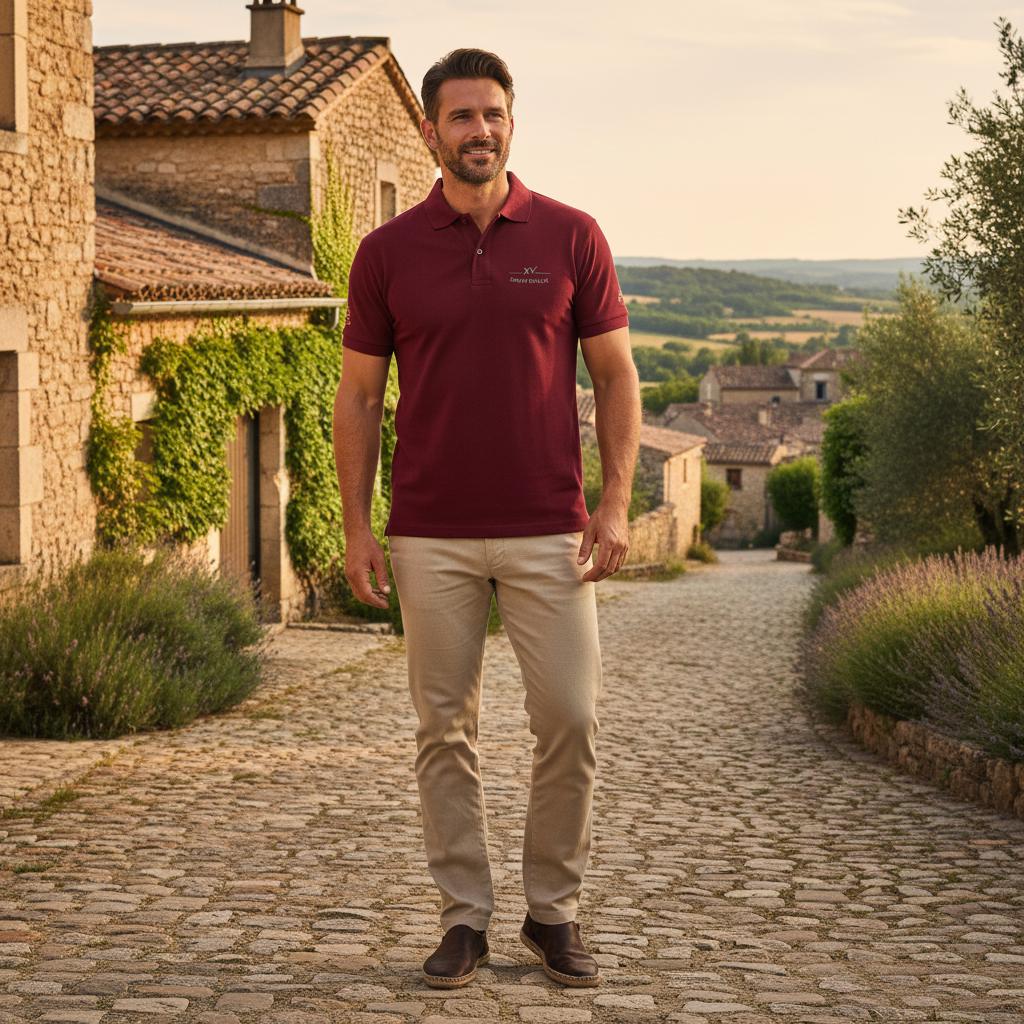 Polo brodé “Esprit Ovalie” – L’élégance du caractère