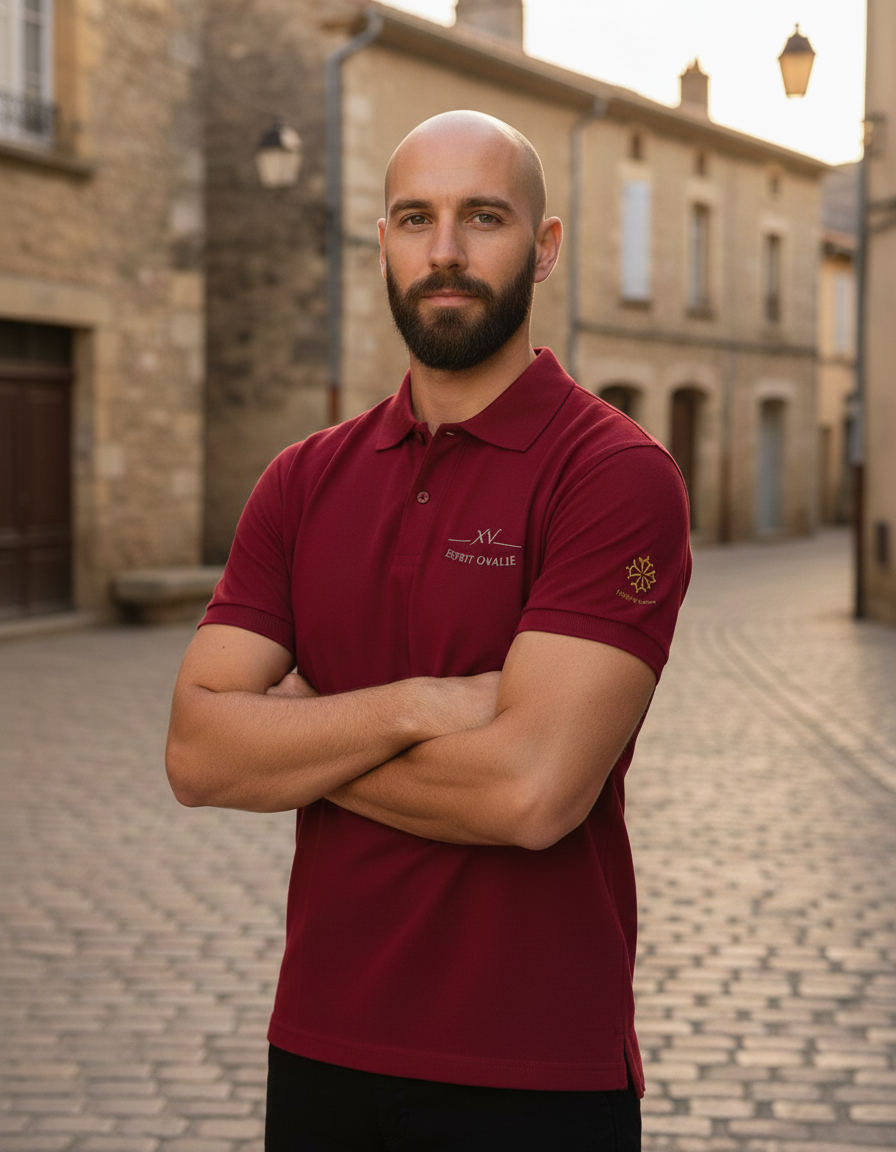 Polo brodé “Esprit Ovalie” – L’élégance du caractère