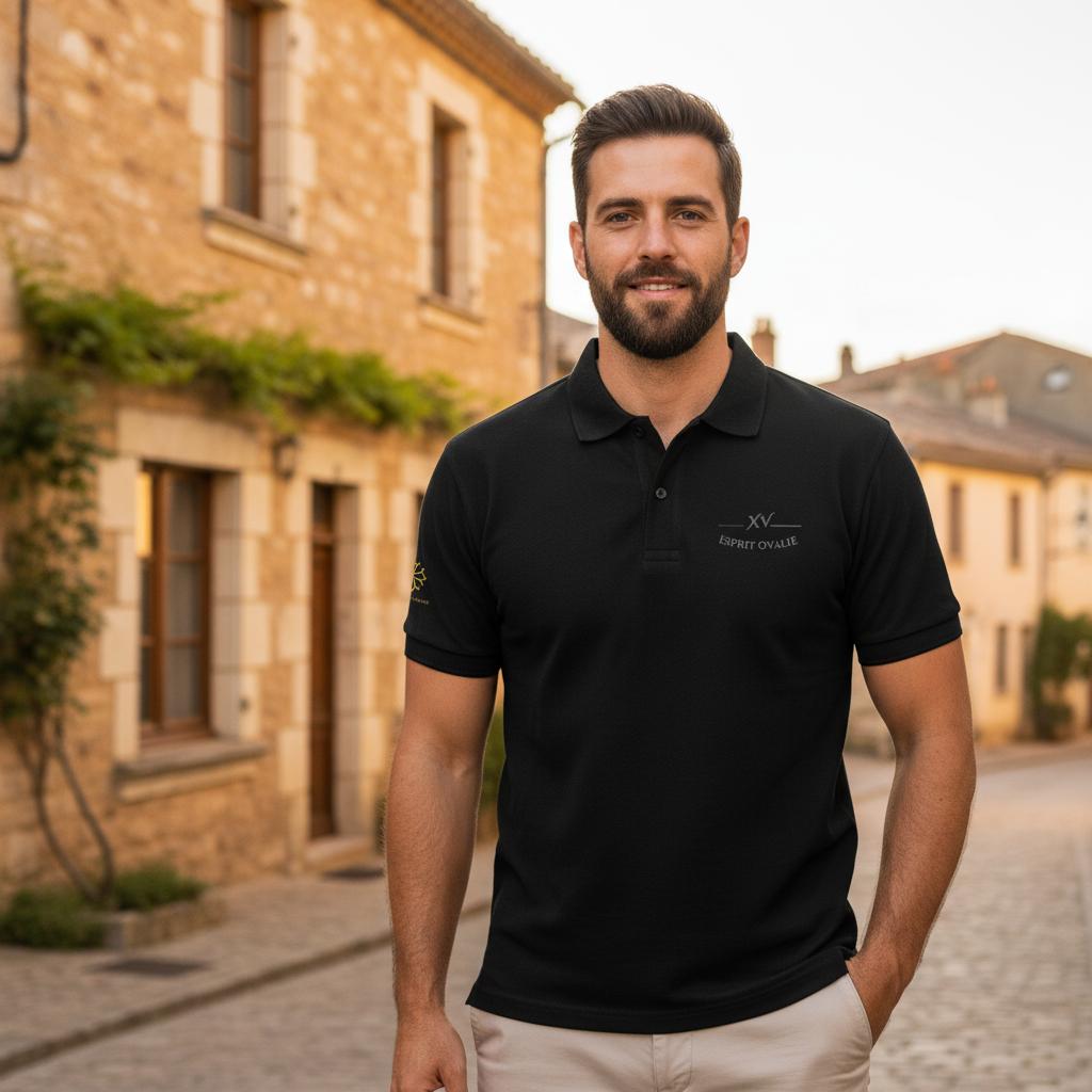 Polo brodé “Esprit Ovalie” – L’élégance du caractère