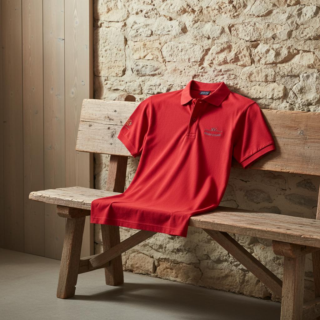 Polo brodé “Esprit Ovalie” – L’élégance du caractère